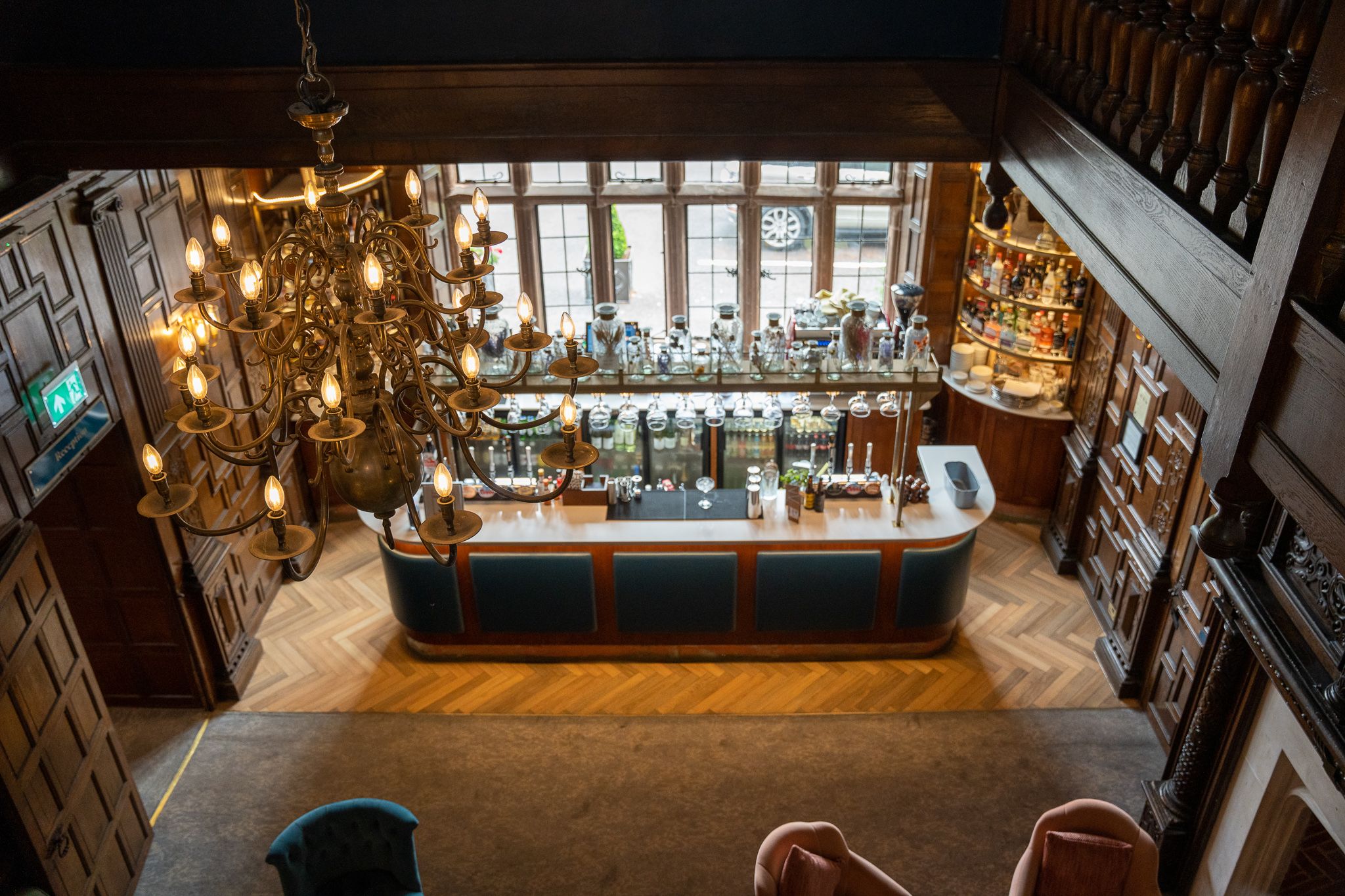 Billesley Manor bar from above