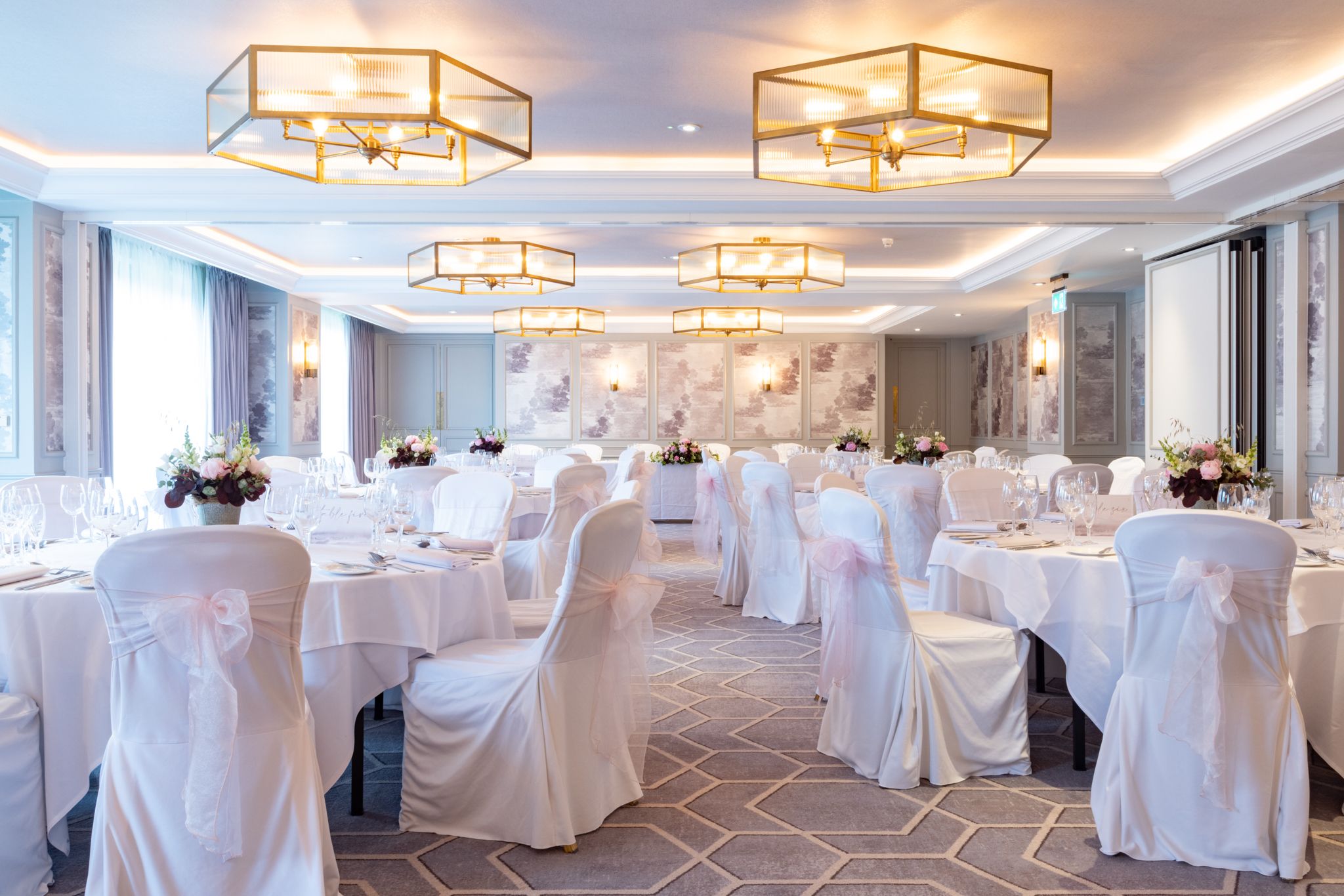 Wedding in Warwickshire | Wedding decor at Billesley Manor Hotel & Spa